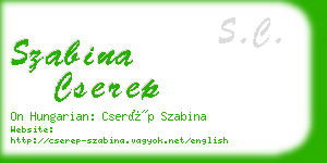 szabina cserep business card
